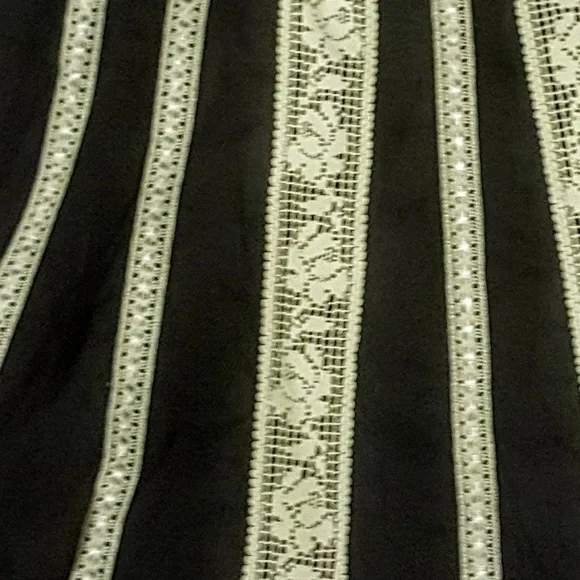 ANTHROPOLOGIE Vintage ODILLE Black Lace Retro Skirt Sz 2 - Picture 5 of 6